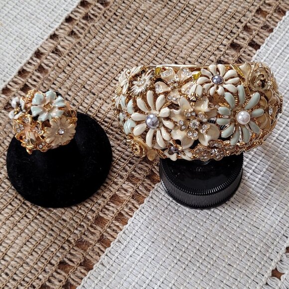 Kenneth Jay Lane Jewelry - RARE FIND:  "Garden Party" Bracelet & Ring by Kenneth Jay Lane